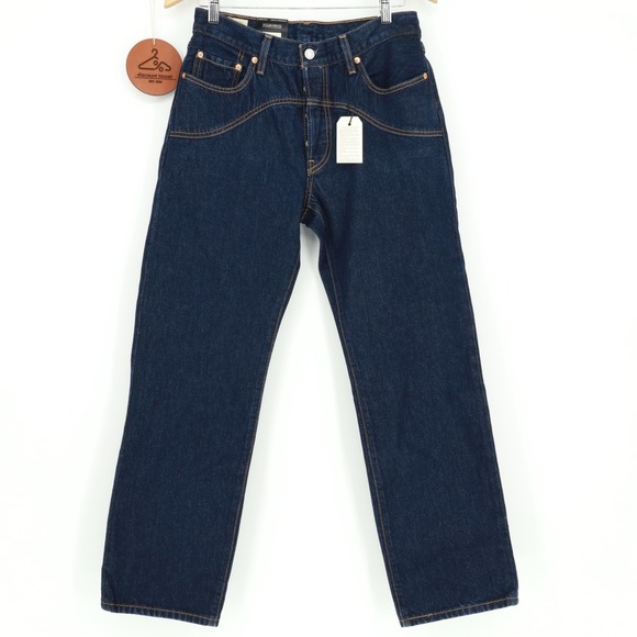 Levi's Premium 501 90s Mid Rise Western Straight Leg Jeans 28x30 Button Fly NWT - Picture 1 of 12